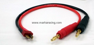 Marka Racing Cavo Adattatore M-T Plug a M-Banana 4mm 14AWG/2mm-30cm (1Pz)