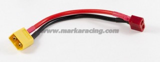 Marka Racing Cavo Adattatore M-XT60 a F-T Plug 14AWG/2mm-10cm (1Pz)