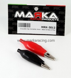 Marka Racing Connettori Cocodrillo Clip 4mm - Nero e Rosso (2Pz)