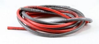 Marka Racing 13AWG/2.5mm Cavo in Silicone di Alta Qualit 1m- Nero-Rosso (2Pz)