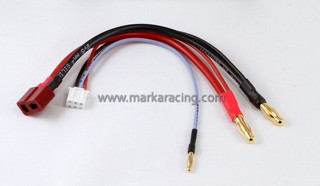 Marka Racing Cavo Ricarica LiPo con Connettore T-Plug Femmina/Banana-EH/Banana 15cm