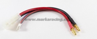 Marka Racing Cavo Ricarica LiPo con Connettore Tamiya Maschio/Banana-EH/Banana 15cm