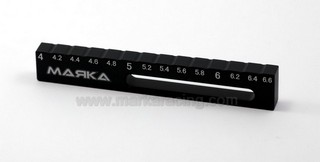 Marka Alu Chassis Droop Gauge 4.0-6.6mm