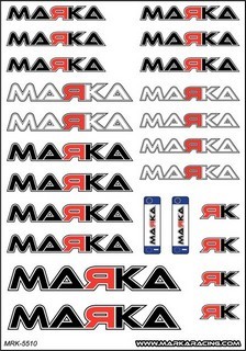 Marka Racing Adesivi Pre-tagliati Marka (1 Pz)