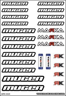 Marka Racing Adesivi Pre-tagliati Mugen (1 Pz)