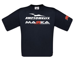 MARKA Maglietta Marka+Awesomatix - Blu Navy (L)