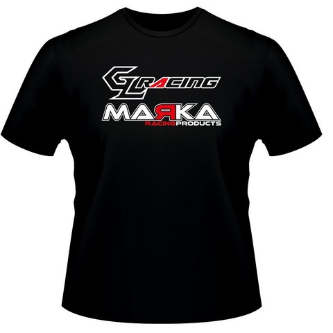 Marka Racing Maglietta Marka + GL Racing - Black (XL)