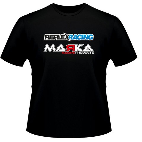 Marka Racing Maglietta Marka + REFLEX RACING - Black (XL)