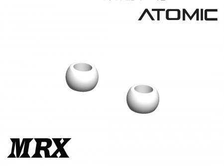 Atomic MRX-01 - MRX Front Arm pivot Balls (White POM- 2 pcs)