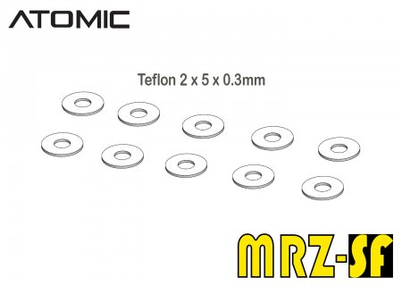 Atomic MRZSF-05 - MRZ SF Knuckle Teflon Shim 2*5*0.3 mm (10 pcs)