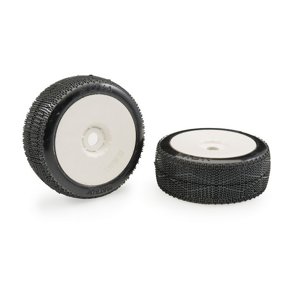 Matrix Racing NOVSS-GL - 1/8 Off-Road NOVA - Super Soft - Pre-glued White Wheels (2)