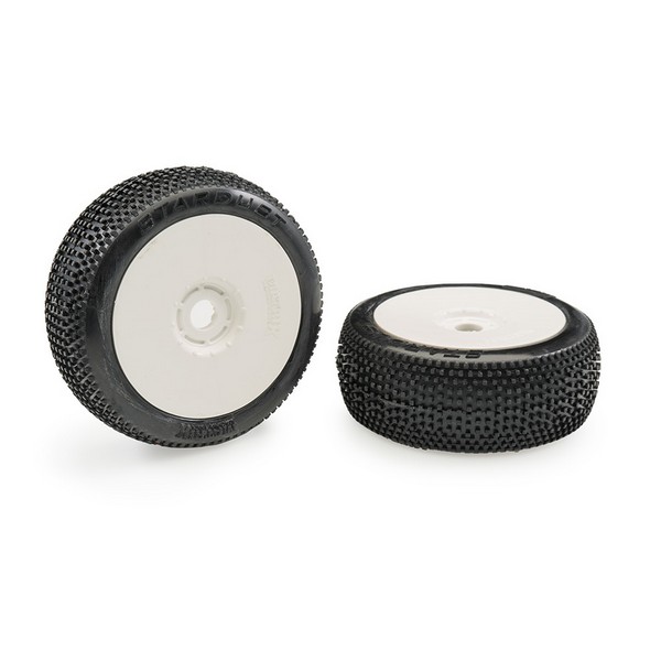 Matrix Racing MX-STACS-GL - 1/8 Off-Road STARDUST - Clay Soft - Pre-glued White Wheels (2)