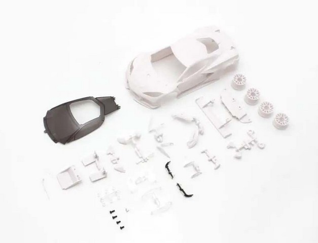 Kyosho MZN215 - Mini-Z CHEVROLET CORVETTE C8.R White body set (w/Rim for RWD) - Clicca l'immagine per chiudere