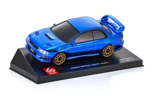 Kyosho MZP457CBL - AUTOSCALE MINI-Z SUBARU IMPREZA 22B-STi Version (Chrome Blue) for AWD (MA020) 60TH ANNIVERSARY LIMITED