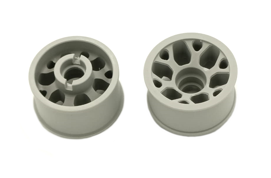 Marka Racing 1:28 Mini-Z 2WD CNC Delrin Flanged REAR Wheel 14x20mm +1 Offset (LIGHT GREY)