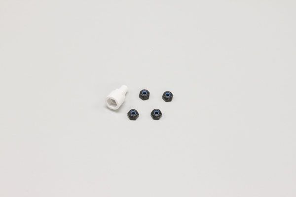 Kyosho MZW13BK - Nyloc Alu Wheel Nut Mini-Z (4) Black