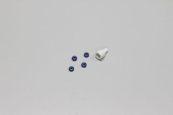 Kyosho MZW13BL - Nyloc Alu Wheel Nut Mini-Z (4) Blue