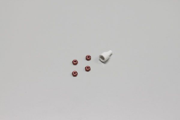 Kyosho MZW13R - Nyloc Alu Wheel Nut Mini-Z (4) Red