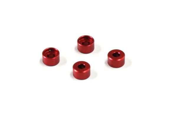 Kyosho MZW418-30 - Alu Collar for MZW418 Mini-Z MR03 3.0mm (4) red