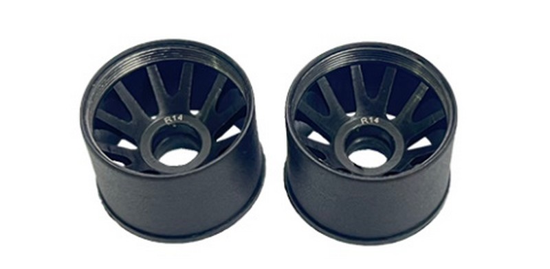 NexxRacing NXUSA-EVO-R14 - JUD Carbon-fiber RWD Flanged REAR Wheels (2pcs) for Mini-Z - R14 OFFSET 0