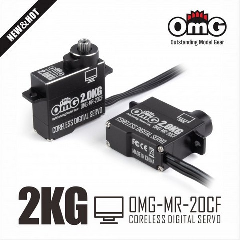 OMG MR-20CF - Micro Size 3kg Full Metal Programmable Coreless Digital Servo for MiNIZ 1/18 1/24 1/28 RC Cars (1 PCS)