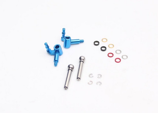 Radtec PC-20007B - Mini-Z MR-04 Aum Steering Knuckle Set, Blue, 0 Camber