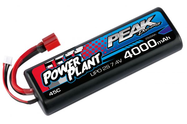 Peak Racing PEK00544 - Power Plant Lipo 2S-7.4V-4000-45C-DEANS 12AWG