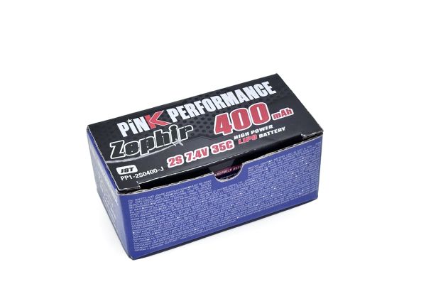 Pink Performance Zephir LiPo 2S 7.4V-400-35C (JST) 40x21x15mm 24g