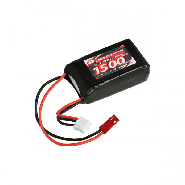 Robitronic R05201 - LiPo Battery 1500mAh 2S AAA Hump Size for RX