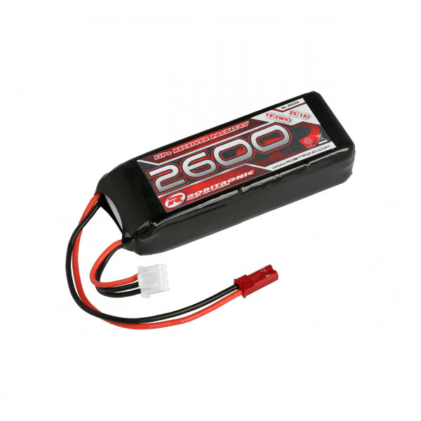 Robitronic R05206 - LiPo Battery 2600mAh 2S 2/3A Straight for RX