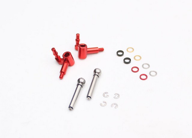Radtec PC-20007R - Mini-Z MR-04 Aum Steering Knuckle Set, Red, 0 Camber