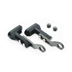 RC MAKER HORIZONTAL REAR POST BODY MOUNTING SET LITE , X4 / ARCR12