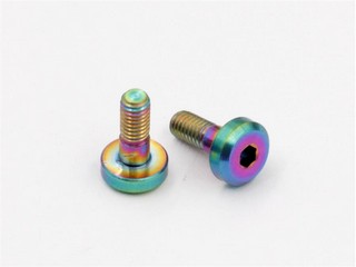 Roche M3x8mm Ti Motor Screw, Rainbow Color, 2pcs