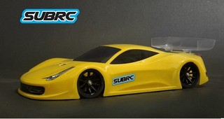 SubRc SBRC-B009 - 1/28 Lexan Touring Body 458GT (98mm W/B) - 0.7mm