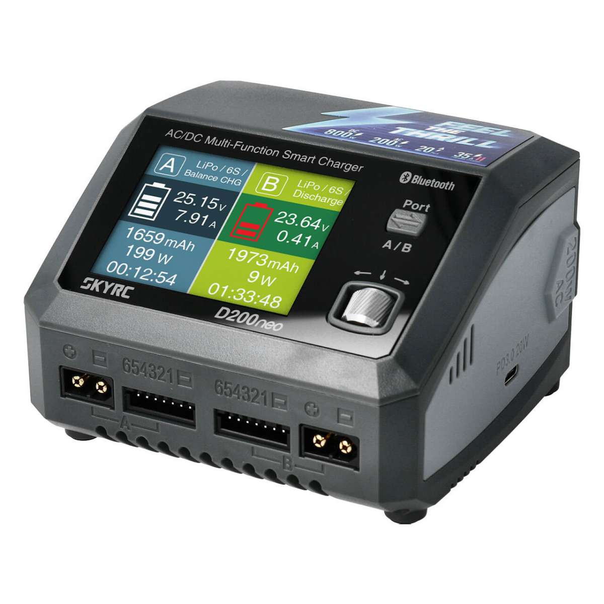 SkyRC 100196-06 - D200 Neo+ LiPo 1-6s 20A 200W AC Charger