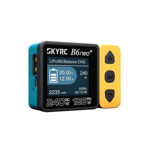 SkyRC 100211-03 - B6neo+ Smart Charger yellow/blue LiPo 1-6s 10A 200W
