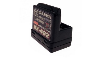 Sanwa RX-482 (2.4GHz, 4-Channel, FHSS-4, SSL) Telemetry Receiver w/Internal Antenna