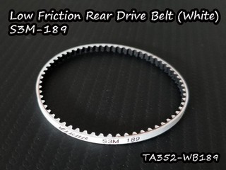 Vigor TA352-WB189 Low Friction Rear Drive Belt (White) S3M-189