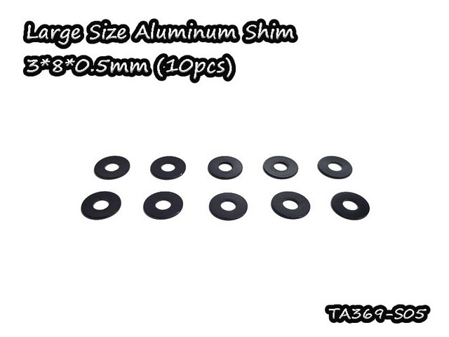 Vigor TA369-S05 - Large Size Aluminum Shim 3*8*0.5mm(10)