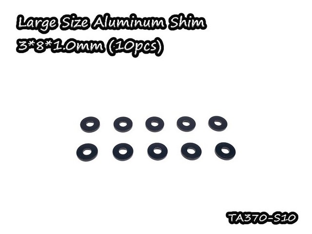 Vigor TA370-S10 - Large Size Aluminum Shim 3*8*1.0mm(10)
