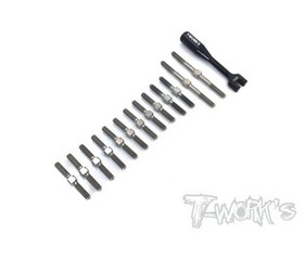 T-Work's TP-198 - 64 Titanium Turnbuckle Set (For Awesomatix A800MMX/A800FX)