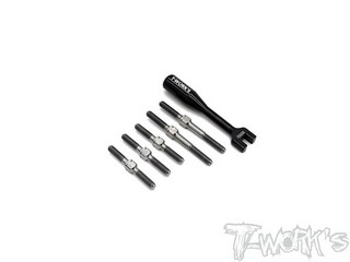 T-Work's TB-229 64 Titanium Turnbuckle Set ( For Mugen MTC2 )