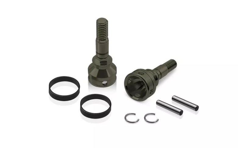 T-Work`s TE-154-X423 - Aluminum Drive Axle (Rear) for Xray X4-2023 Hard Coated (2)