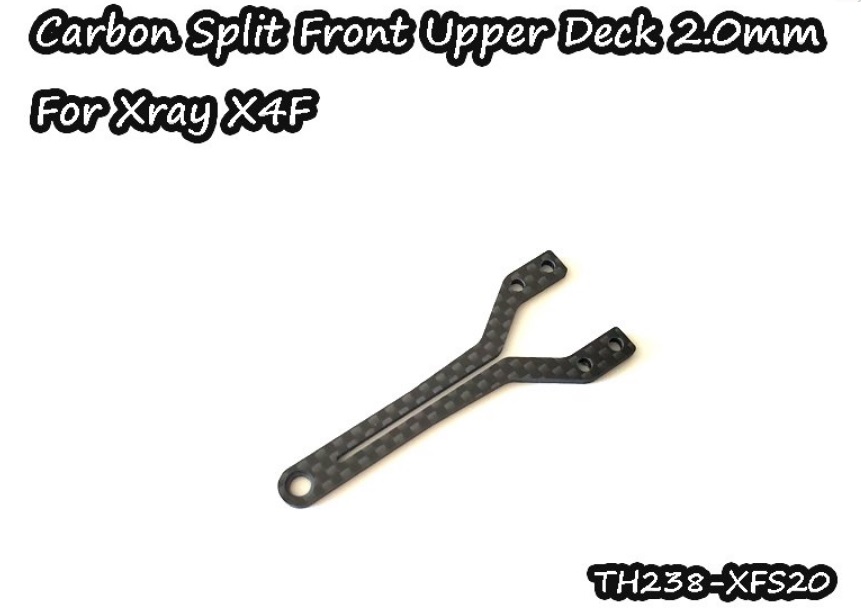Vigor TH238-XFS20 - Carbon Graphite Split Upper Deck 2.0mm Front For Xray X4F
