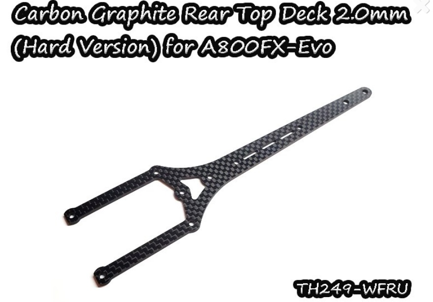 Vigor TH249-WFRU - Carbon Graphite Rear Top Deck 2.0mm for A800FX-Evo (Hard Version)