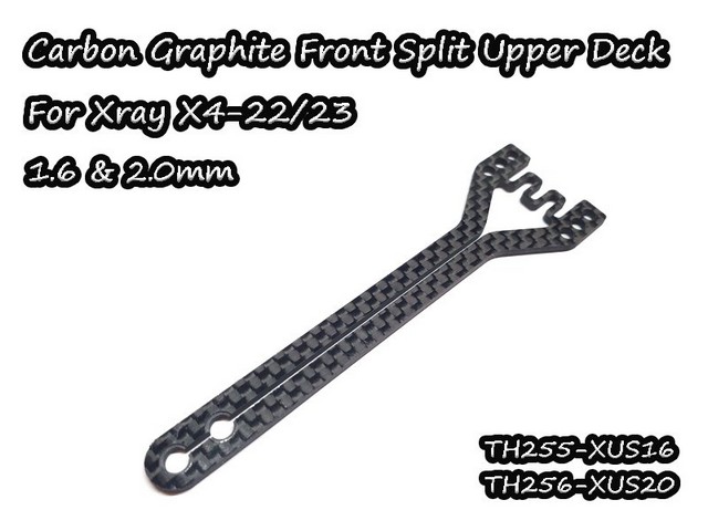 Vigor TH255-XUS16 - Carbon Graphite Split Upper Deck 1.6mm Front For Xray X4-22/24