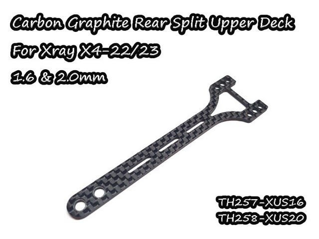 Vigor TH257-XUS16 - Carbon Graphite Split Upper Deck 1.6mm Rear For Xray X4-22/24