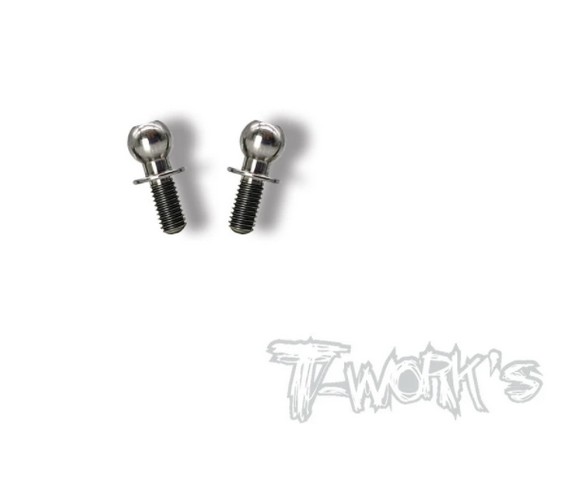 T-Work's TP-132A-4 - 64 Titanium Mugen MTC2 Ballstud 5x4mm (2pcs)