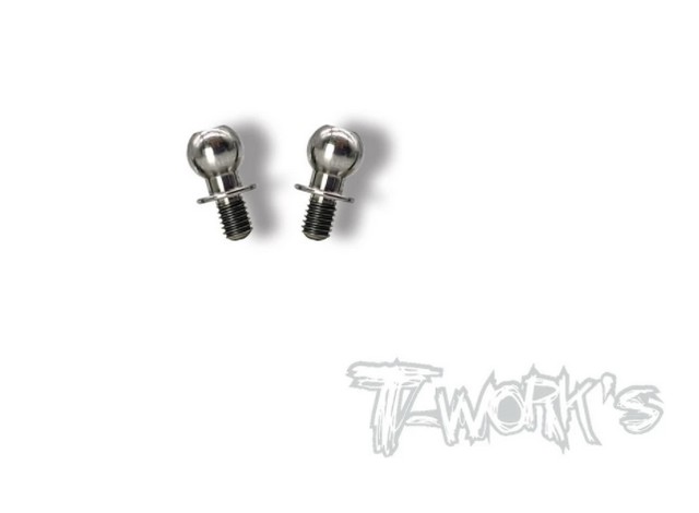 T-Work's TP-132B-4 - 64 Titanium Mugen MTC2 Ballstud 6x4mm (2pcs)