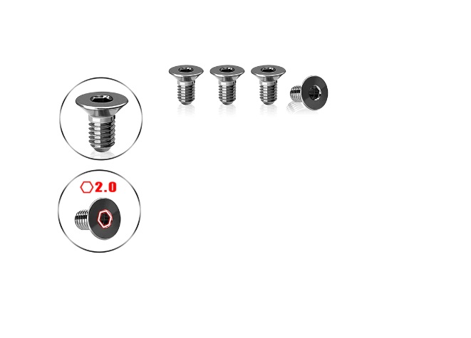 T-Work's TP-800R-A - 64 Titanium Centering Screw 3 x 6mm ( For Awesomatix A800R ) 4pcs